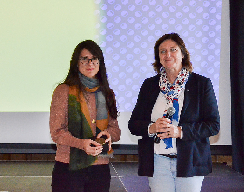 Katerina Ioannidou et Anne-Christine Hladky, directrice adjointe scientifique de CNRS Ingénierie